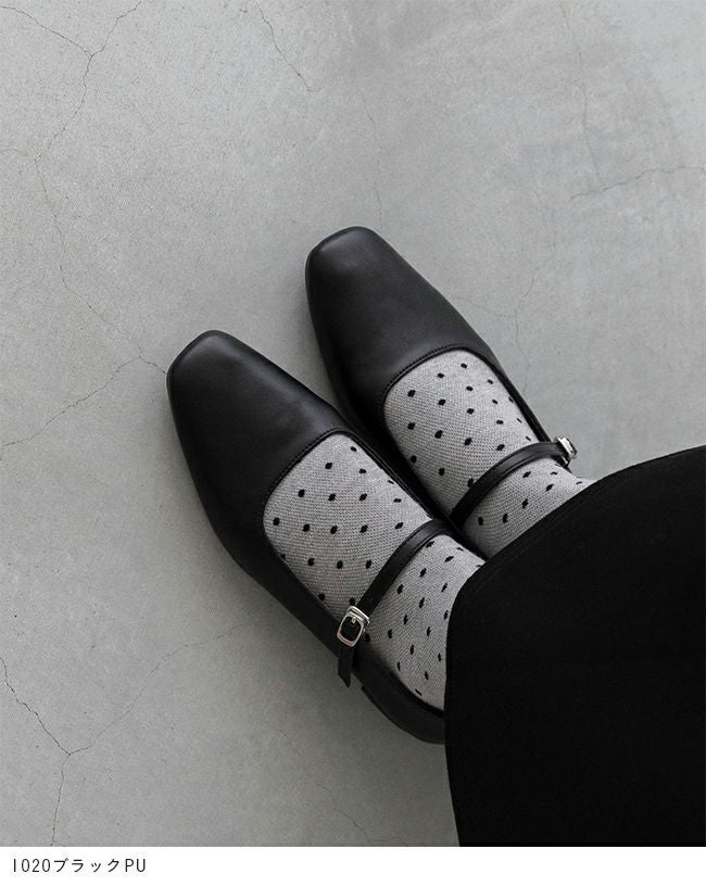 menue (メヌエ) やわらか スクエアトゥ メリージェーンパンプス 送料