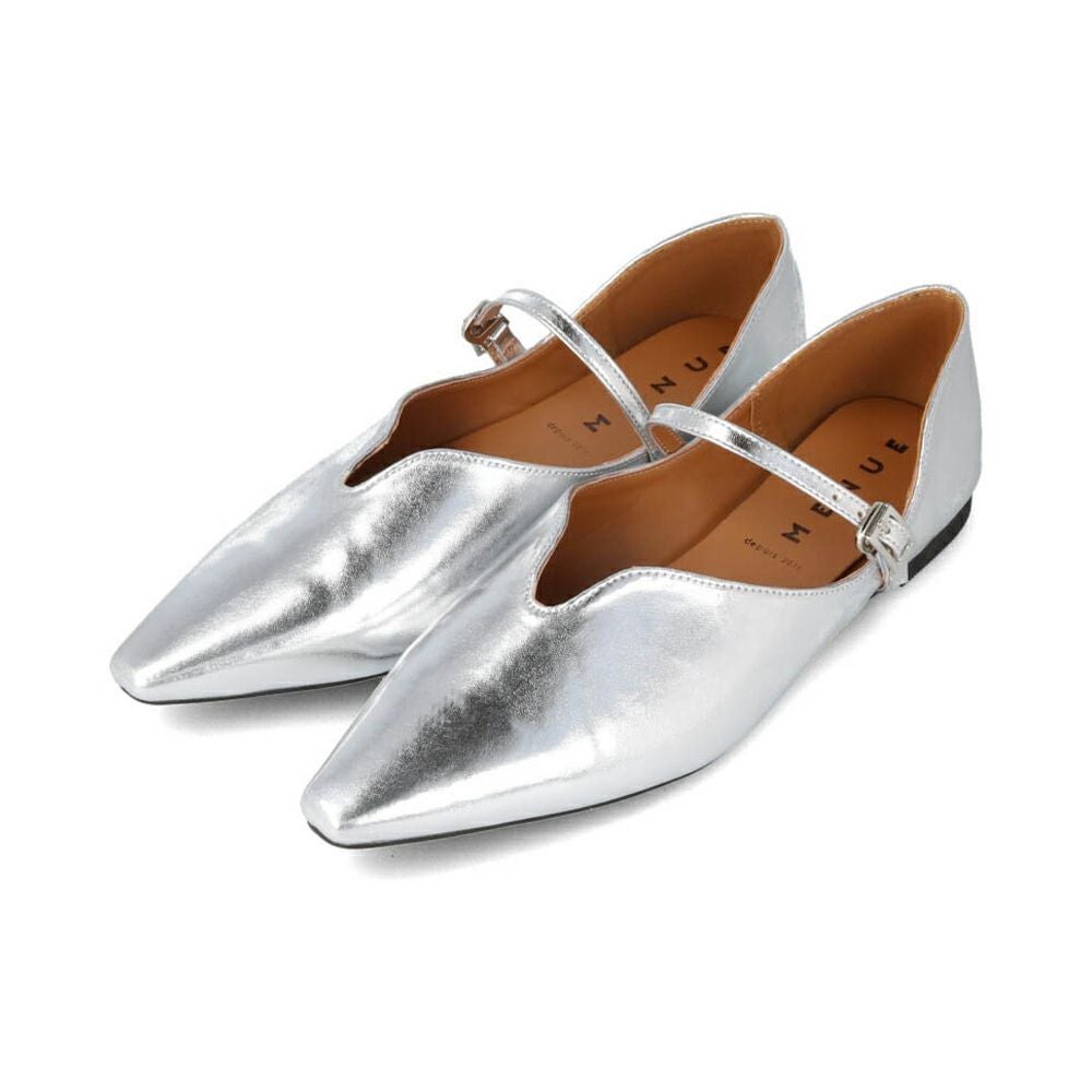 menue (メヌエ) U字カッティング フラットパンプス