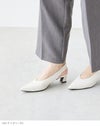 menue (メヌエ) ポインテッドトゥ ミドルヒール スリングバックシューズ