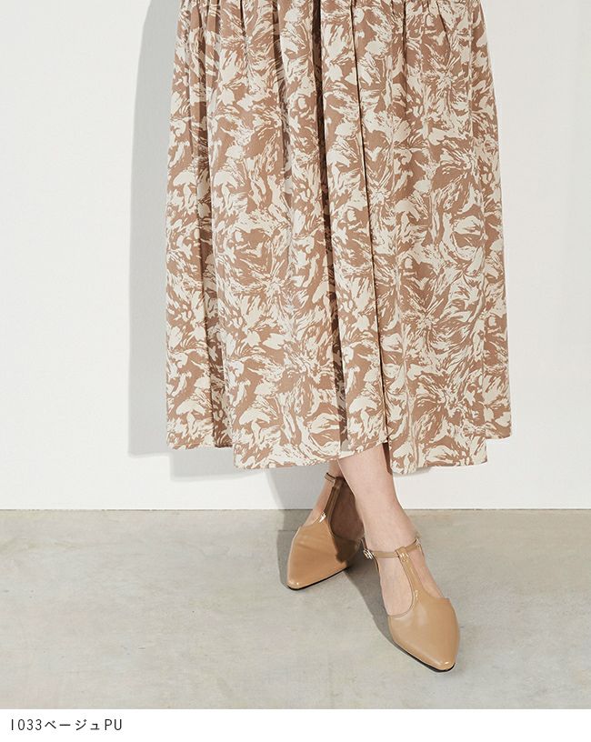 menue (メヌエ) Tストラップ 変形ヒール パンプス 送料無料 | welleg