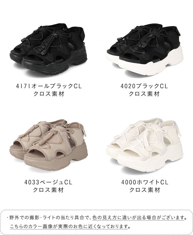menue (メヌエ) 厚底 スポーツサンダル