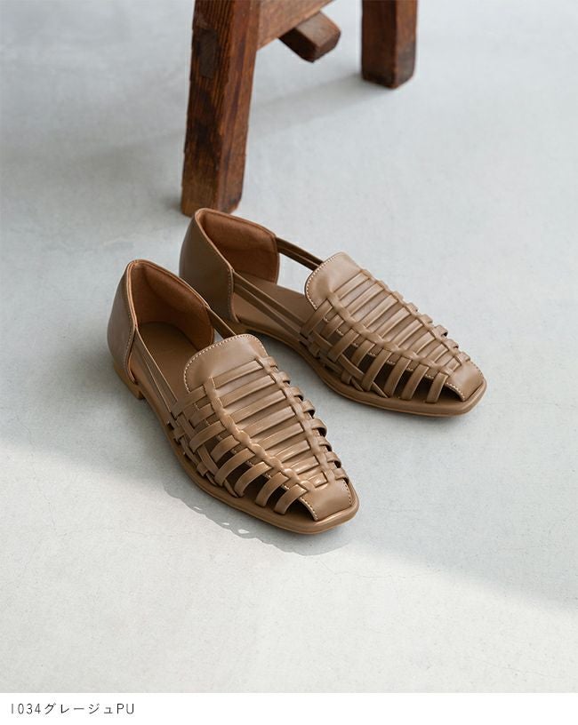 menue (メヌエ) フラットヒール グルカサンダル