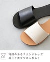 menue (メヌエ) ラウンドトゥ フラットサンダル