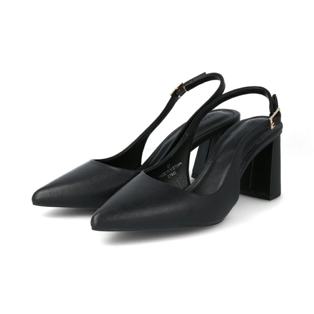 menue luxe (メヌエ リュクス) スリングバック 台形ヒール パンプス