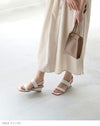 menue luxe (メヌエ リュクス) ダブルストラップ ウェッジヒールサンダル