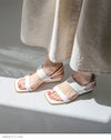 menue luxe (メヌエ リュクス) ダブルストラップ ウェッジヒールサンダル
