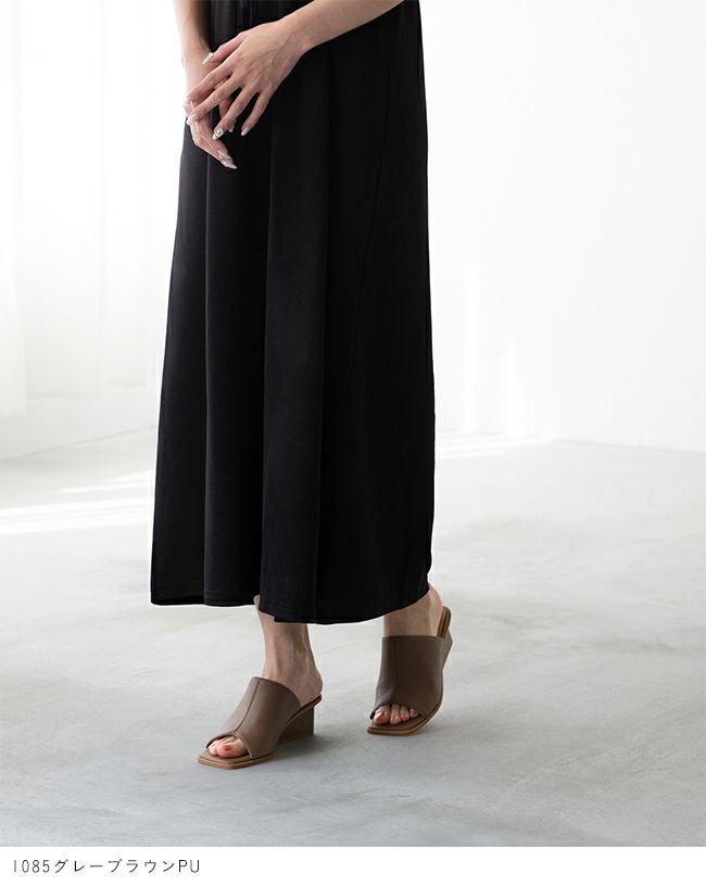 menue luxe (メヌエ リュクス) スクエアデザイン オープントゥ