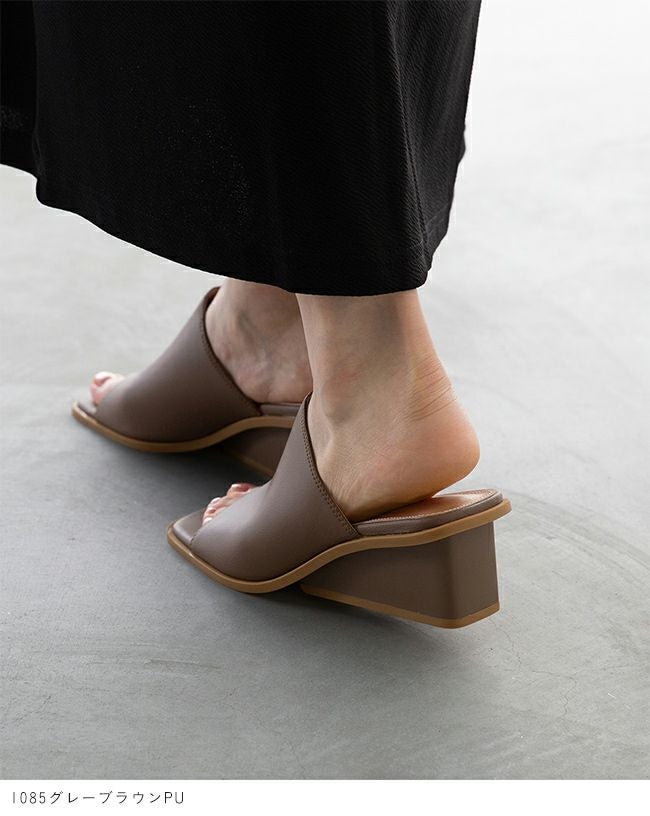 menue luxe (メヌエ リュクス) スクエアデザイン オープントゥ