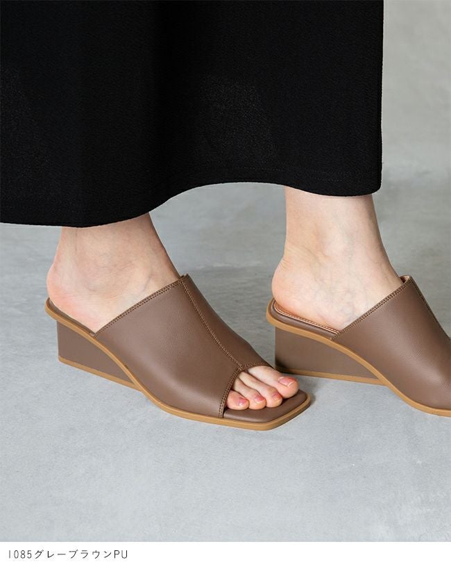 menue luxe (メヌエ リュクス) スクエアデザイン オープントゥ