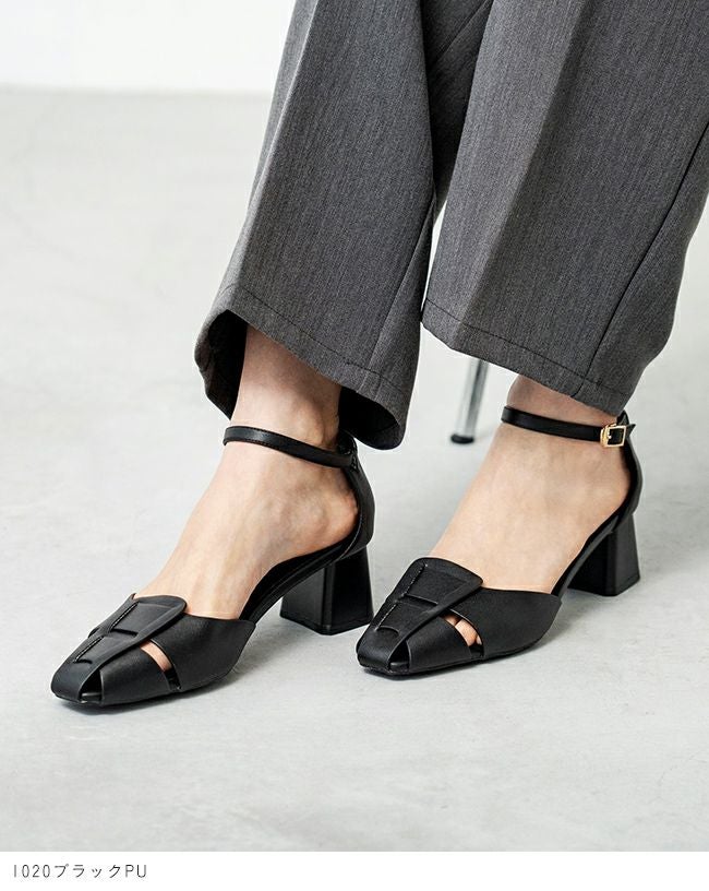 menue luxe (メヌエ リュクス) 5cmヒール アンクルストラップ グルカ