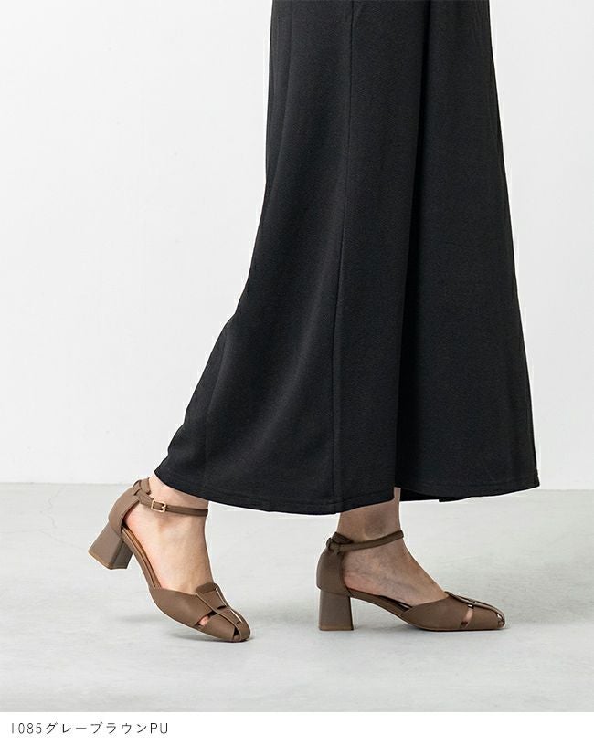 menue luxe (メヌエ リュクス) 5cmヒール アンクルストラップ グルカ