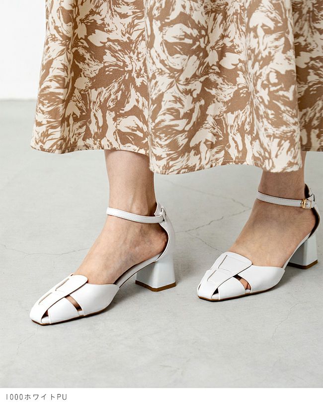 menue luxe (メヌエ リュクス) 5cmヒール アンクルストラップ グルカ