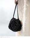 2WAY スパンコール巾着バッグ