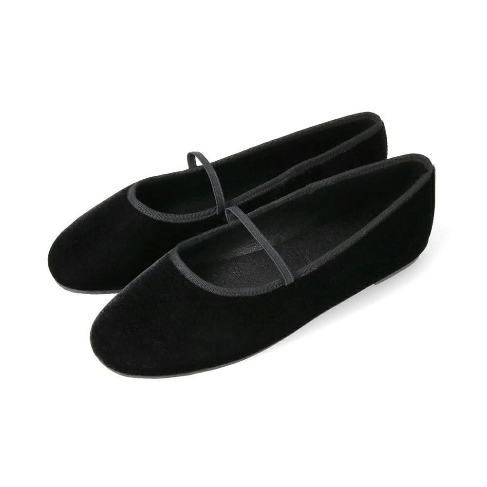 menue (メヌエ) ラウンドトゥ ゴムストラップ バレエシューズ