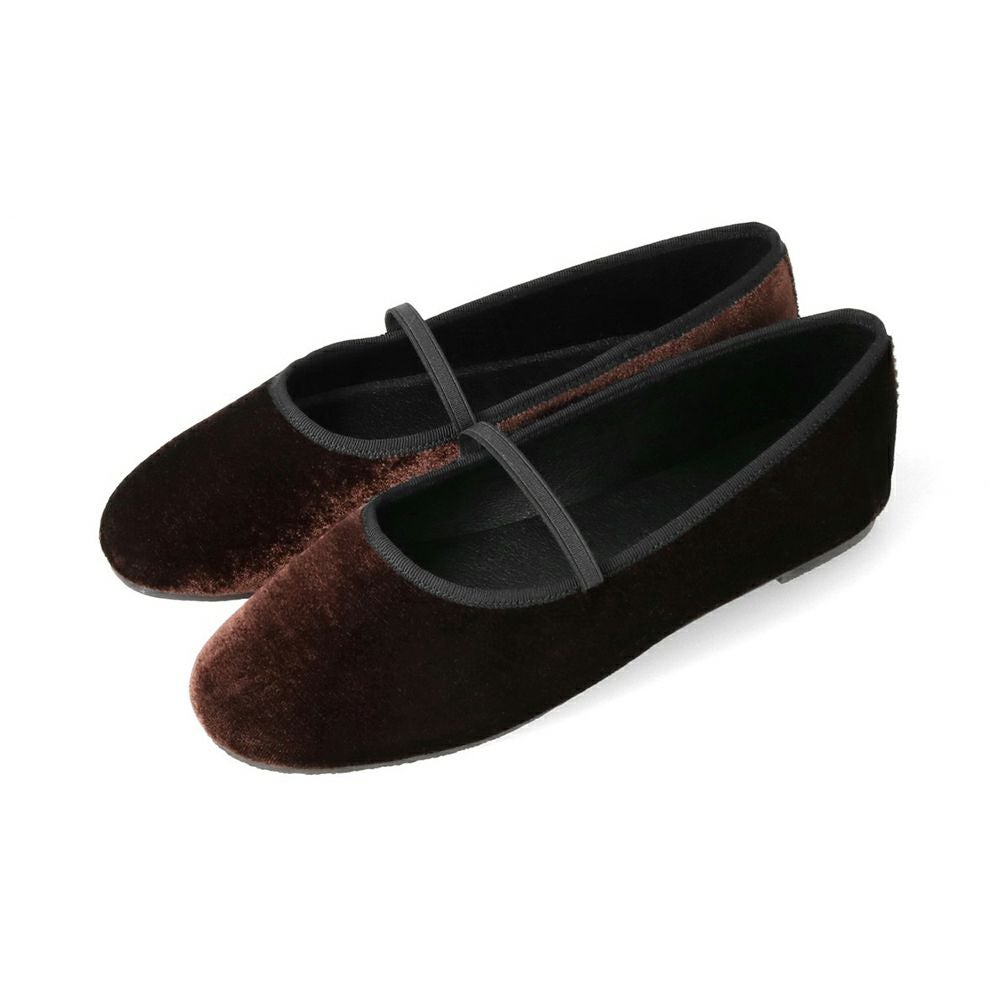 menue (メヌエ) ラウンドトゥ ゴムストラップ バレエシューズ