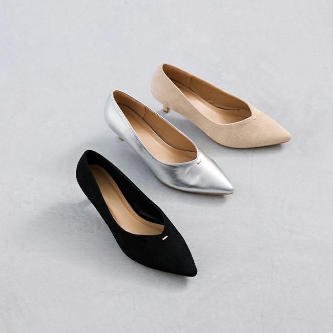 メタルポイント ポインテッドトゥパンプス 送料無料 | welleg