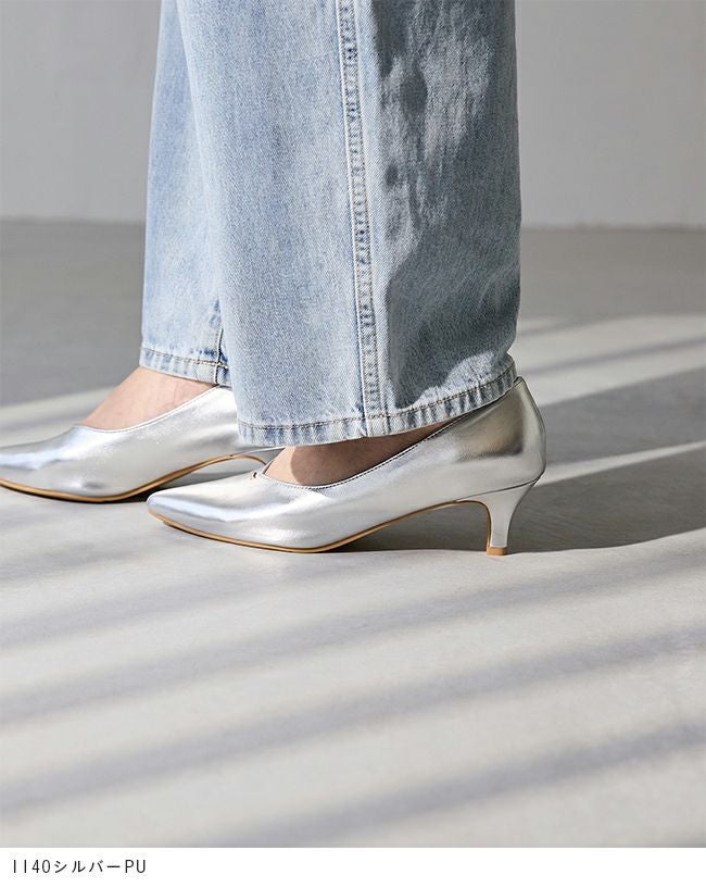 メタルポイント ポインテッドトゥパンプス 送料無料 | welleg