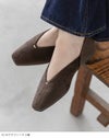 Vカット ゴールドアクセント 極やわパンプス