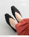 Vカット ゴールドアクセント 極やわパンプス