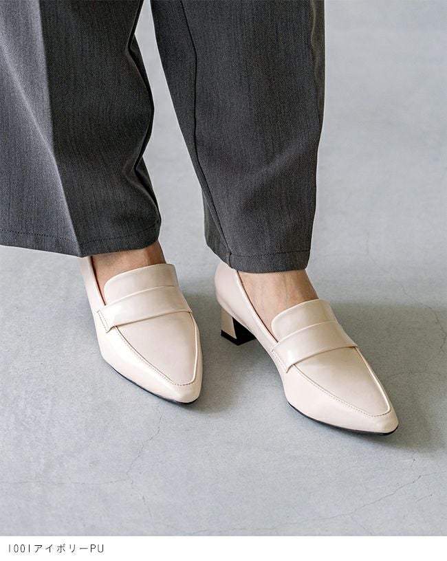 36Trois Heel Loafers ホワイト ポインテッドトゥ 【公式通販】