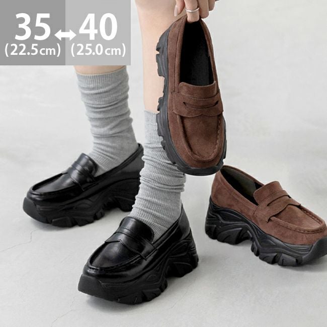 menue (メヌエ) 厚底 スニーカーローファー