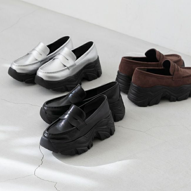 menue (メヌエ) 厚底 コインローファー