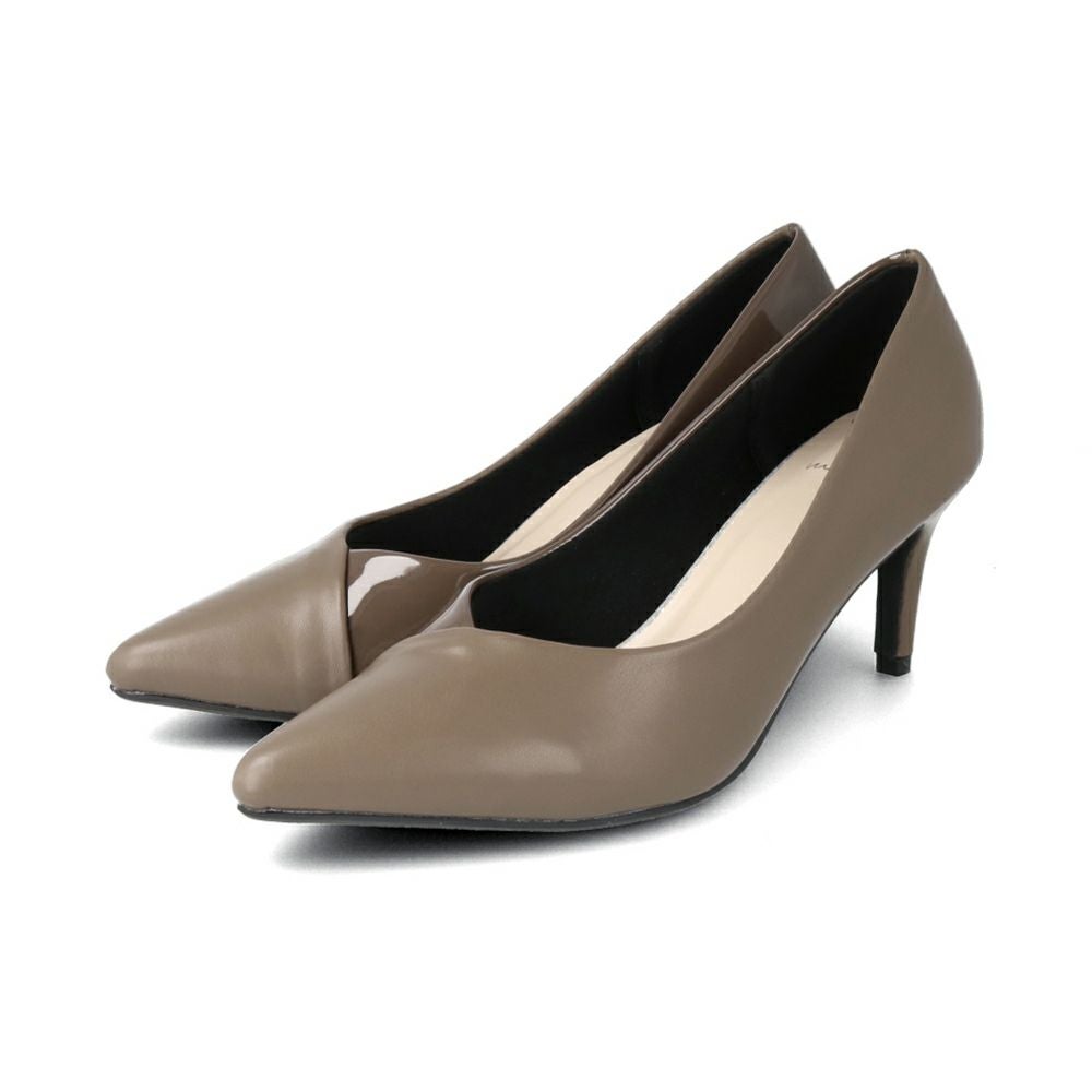 バイカラー ポインテッドトゥ 7cmヒール パンプス 送料無料 | welleg