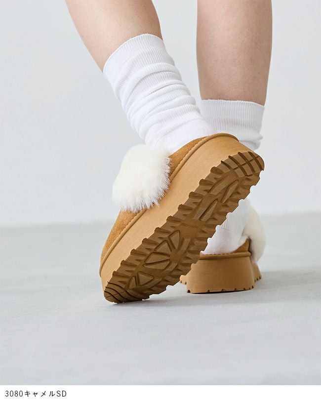 menue (メヌエ) 厚底 ファー ムートン 送料無料 | welleg（ウェレッグ