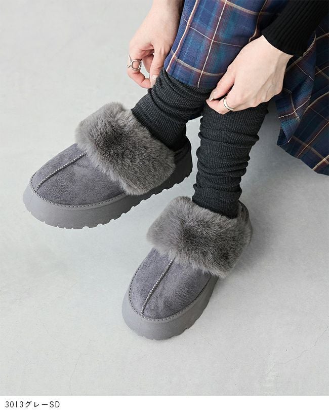 menue (メヌエ) 厚底 ファー ムートン 送料無料 | welleg（ウェレッグ