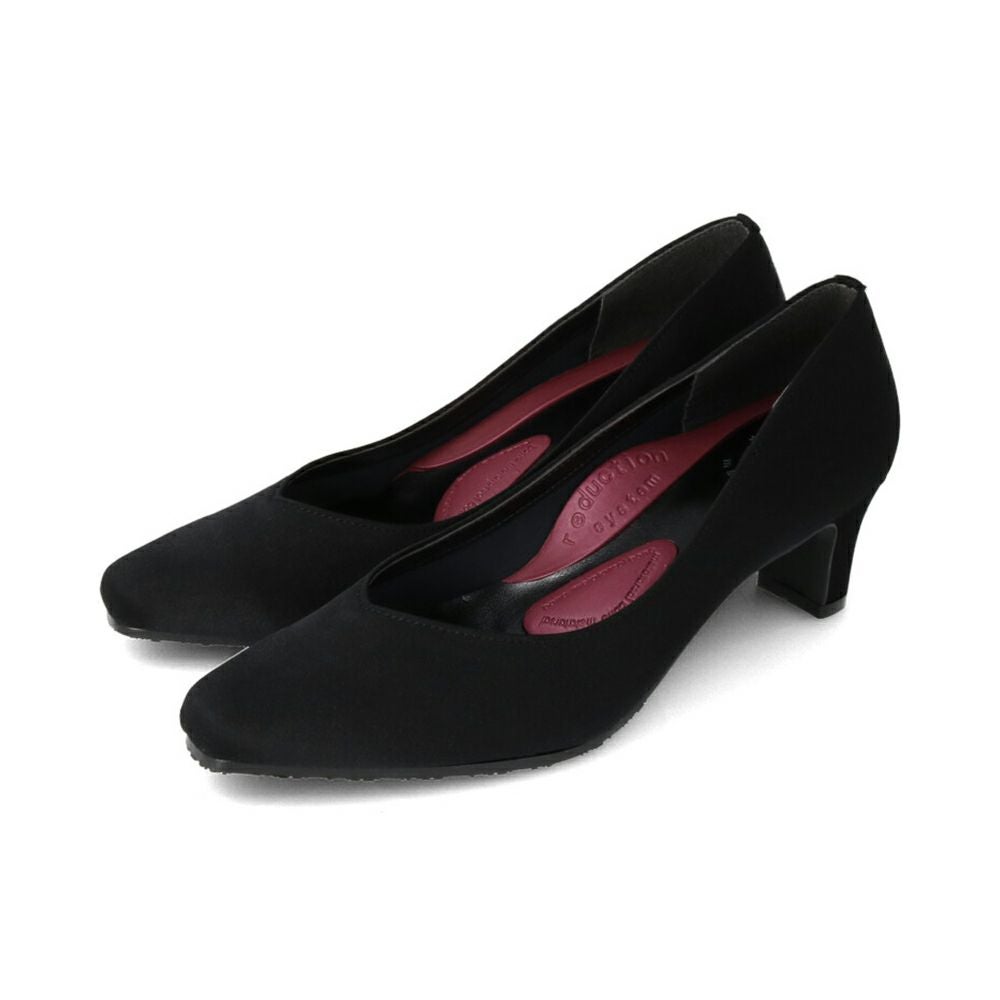 スクエアトゥ 5.5cmヒール 整うパンプス 送料無料 | welleg