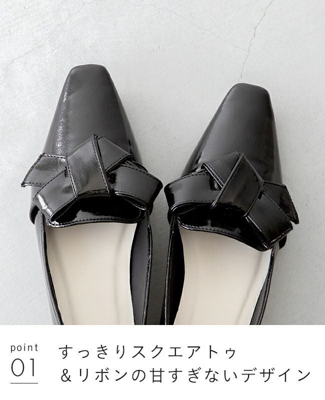 menue (メヌエ) リボンモチーフ オペラシューズ 送料無料 | welleg