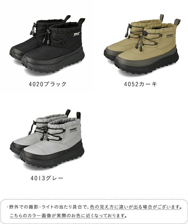 moz (モズ) 防寒・防水 ショート丈 ファースノーブーツ 送料無料