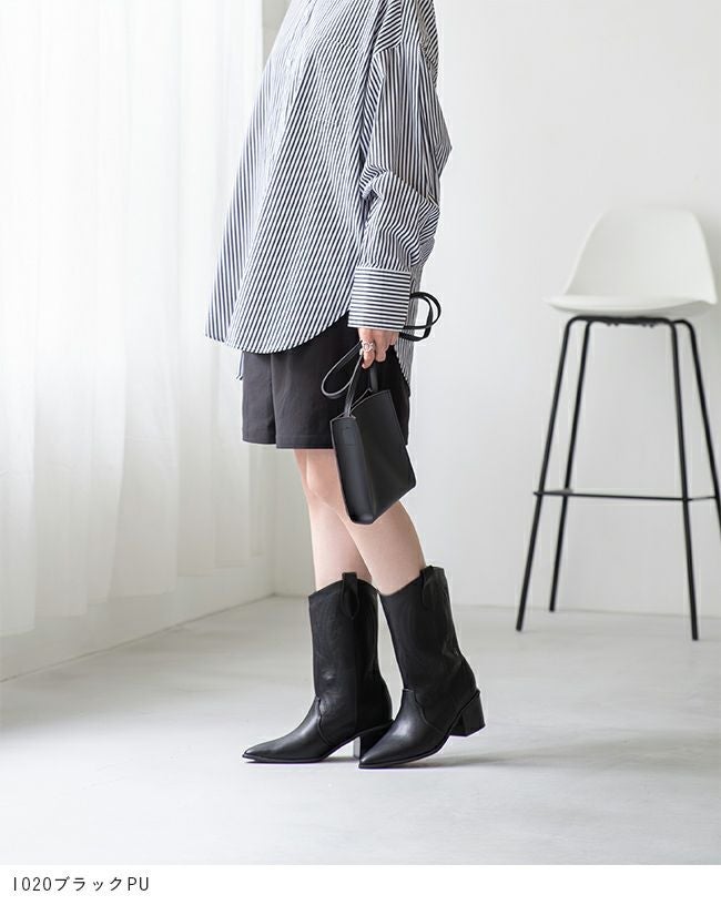 menue (メヌエ) 刺繍入り ウエスタンブーツ 送料無料 | welleg