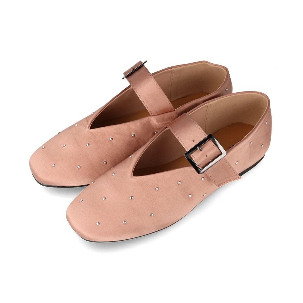 menue (メヌエ) スタッズ メリージェーン フラットシューズ 送料無料