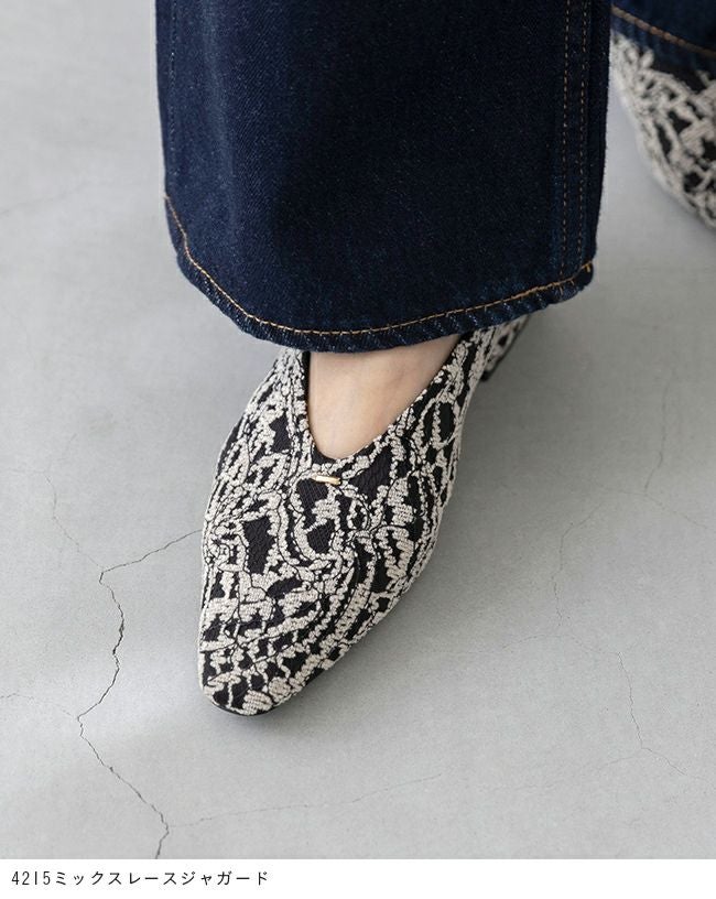 Uカット ゴールドアクセント ローヒール パンプス 送料無料 交換無料