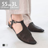 menue (メヌエ) メッシュ Tストラップ変形ヒールサンダル