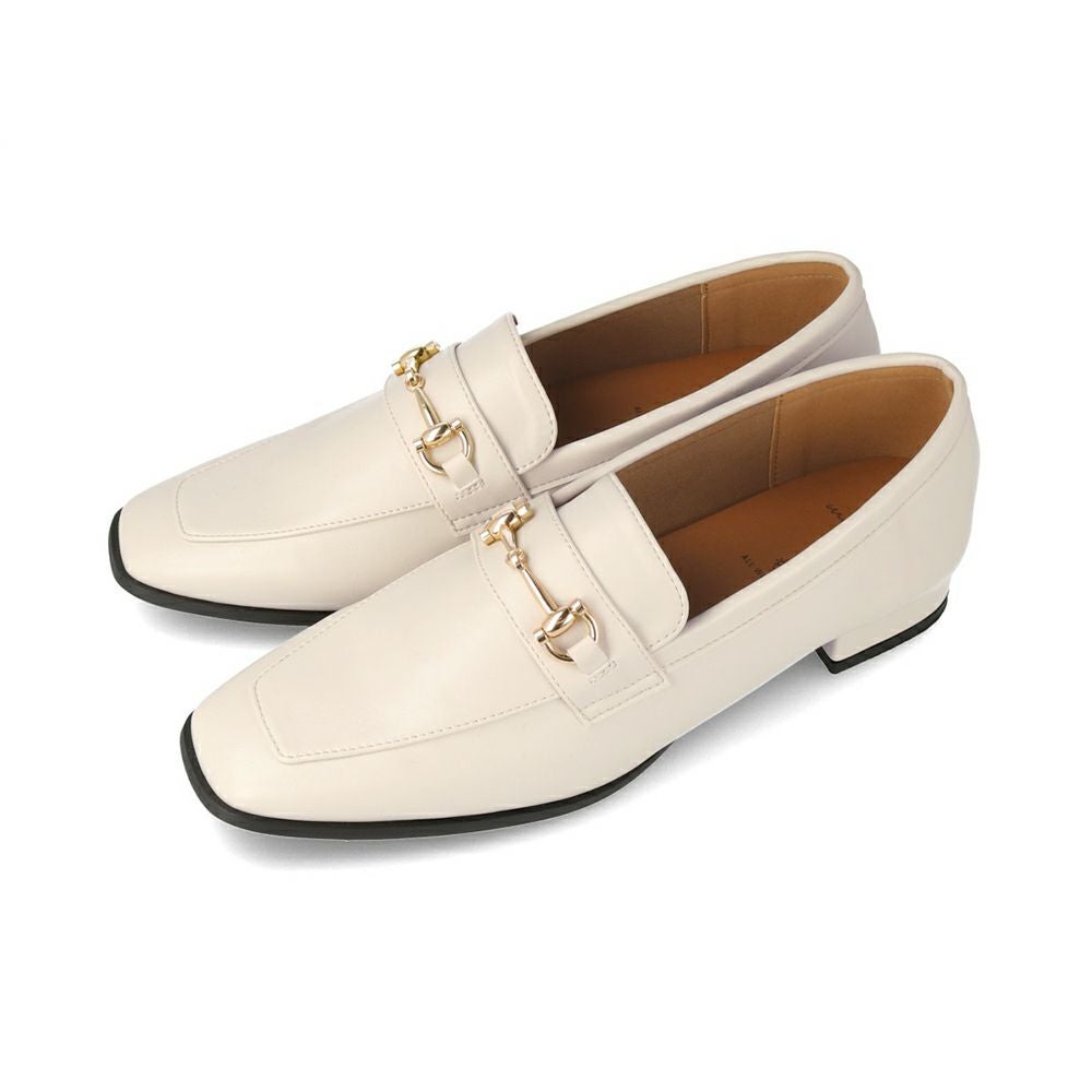 極やわ 晴雨兼用 スクエアトゥ ヒールローファー 送料無料 交換無料