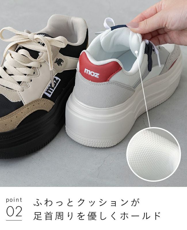 moz (モズ) 軽量 厚底スニーカー 送料無料 | welleg（ウェレッグ