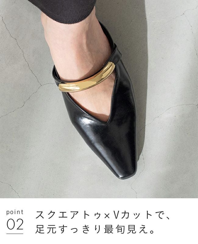 ⭐︎専用です⭐︎新品ノーリーズ¥19800メタリックゴールドミュール スクエアトゥ ゴールドメタル ミュールサンダル 送料無料 | welleg