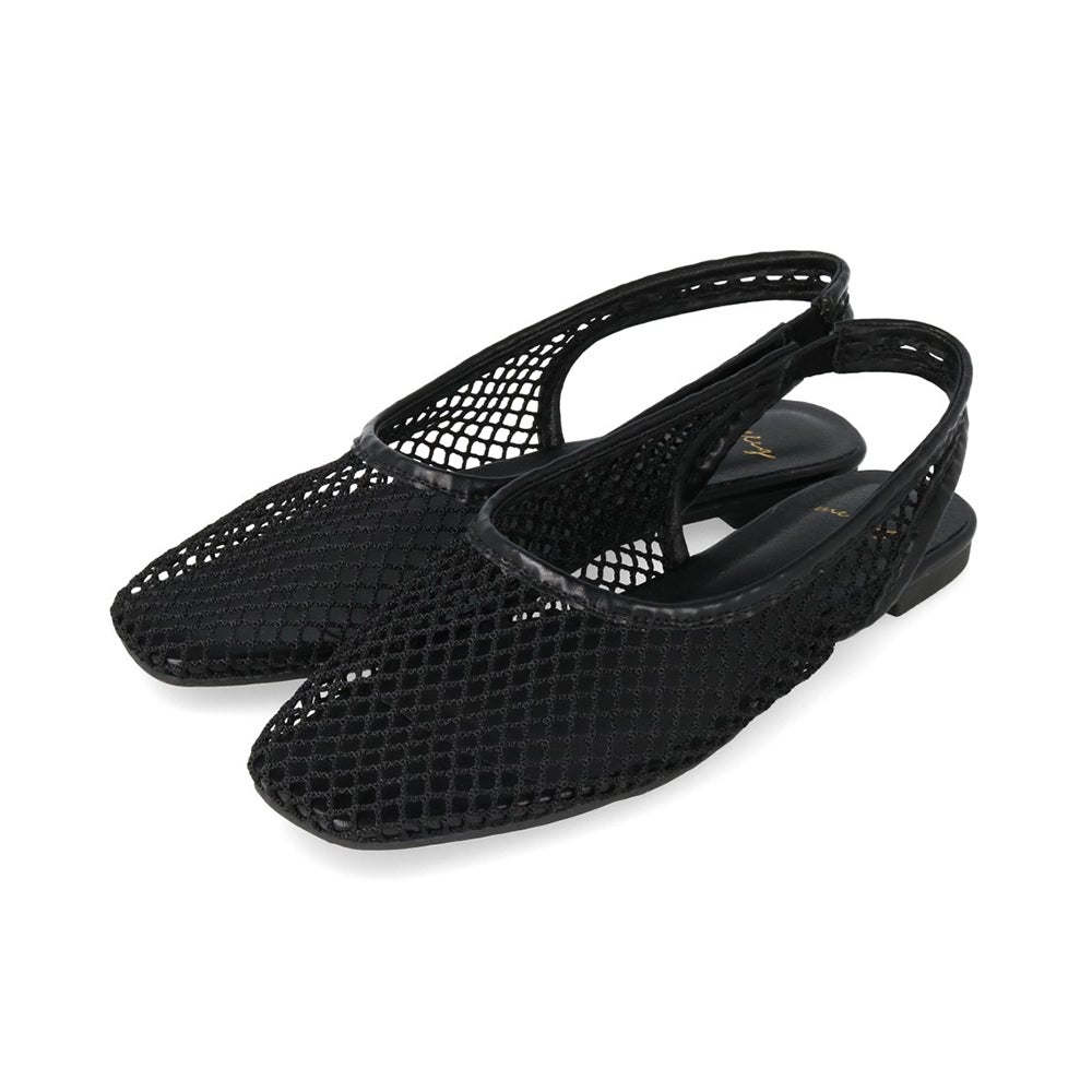 スクエアトゥ バックストラップ メッシュサンダル 送料無料 4月20日頃