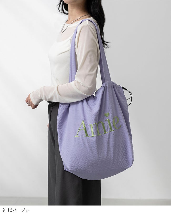 巾着 ロゴ刺繍 トートバッグ 送料無料 【試着チケット対象外